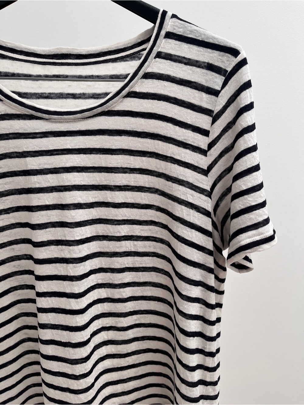 Part Two 100% linen striped short sleeve crewneck tee timeless old money summer